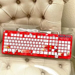 ❤️ New Hello Kitty Theme Sanrio english / chinese USB lacquer finished keyboard